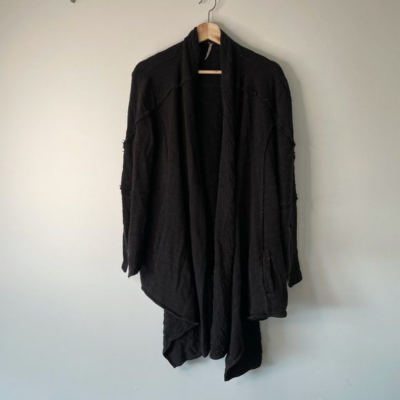 Free people jacket black sweater medium